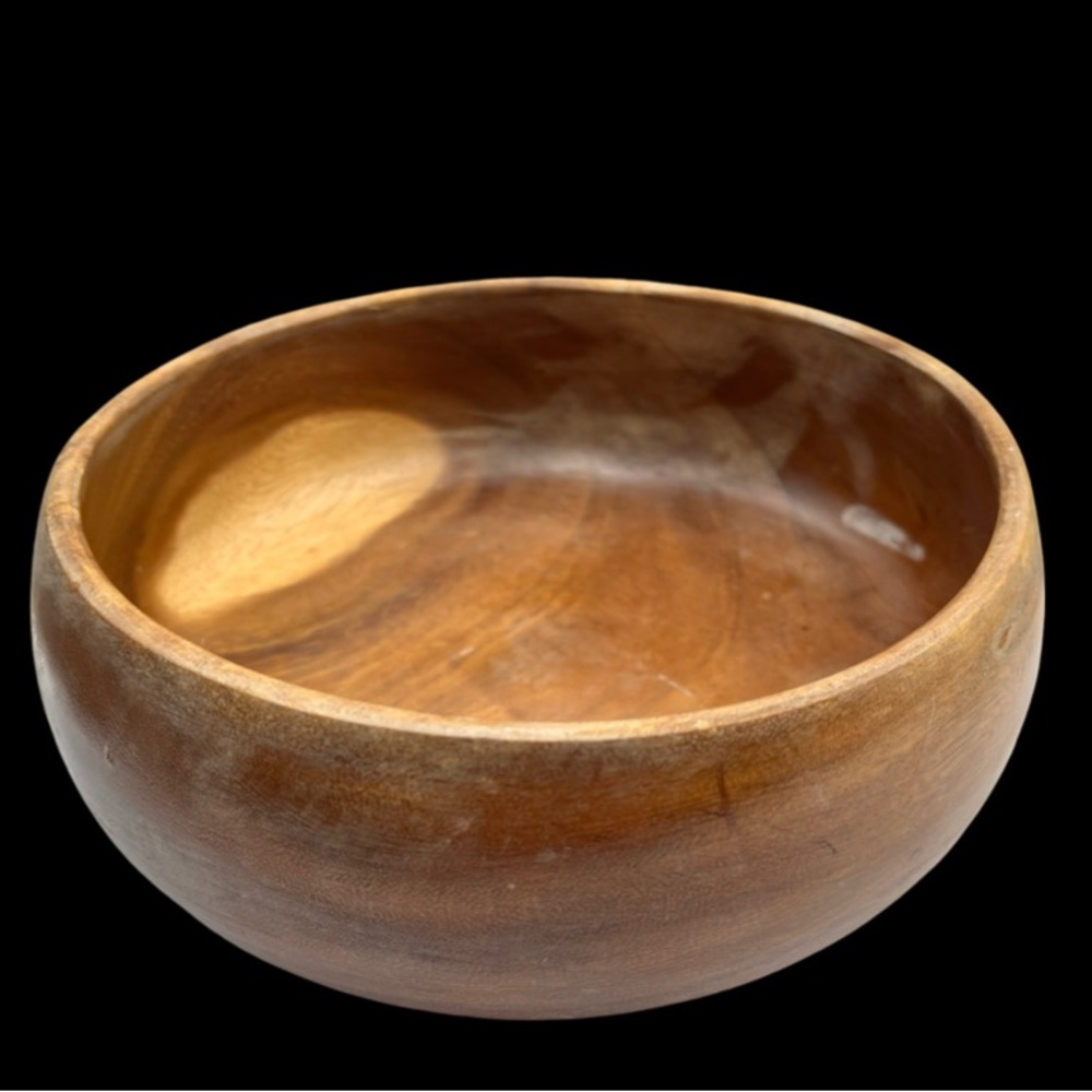 Vintage Monkey Pod Wooden Bowl 9”
